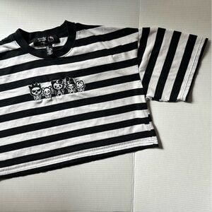 FOREVER 21 x HELLO KITTY & FRIENDS HALLOWEEN SKELETON CROP TOP, Size Medium